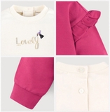 Áo nỉ da cá bé gái chữ Lovely MM. HA1333