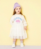Váy thun cotton phối voan Flower bé gái Hej. HA5227