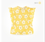 Áo cotton bèo dọc hoa bé gái MM. HA4357