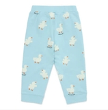 Quần nỉ da cá họa tiết vịt con bé trai bé gái Cún xanh baby. HA3895