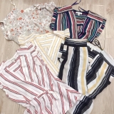 Áo sơ mi cổ vạt chéo dáng peplum Monteau xuất Mỹ. HA1037 (5 màu)