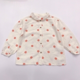 Áo sơ mi bé gái Laughing Child chấm bi xuất Hàn. HA1374 (2 Màu)
