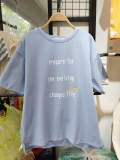 Áo phông nữ chữ Prepare fee... TATE Free size. HA2829