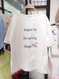 Áo phông nữ chữ Prepare fee... TATE Free size. HA2829