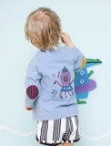 Áo cardigan cotton xước dày dặn bé trai bé gái lưng in bạch tuộc MM. HA1224