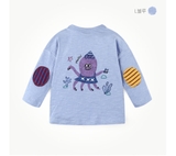 Áo cardigan cotton xước dày dặn bé trai bé gái lưng in bạch tuộc MM. HA1224