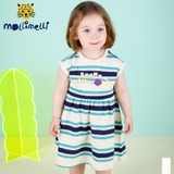 Váy cotton kẻ bé gái Moli. HA2980