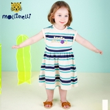 Váy cotton kẻ bé gái Moli. HA2980