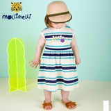 Váy cotton kẻ bé gái Moli. HA2980