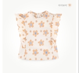 Áo cotton bèo dọc hoa bé gái MM. HA4357