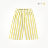 Quần sớ cotton lửng sọc hồng vàng bé gái MM. HA1255