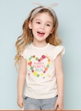 Áo cotton tay hến bèo Sweet sweets jelis bé gái. HA2197