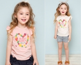 Áo cotton tay hến bèo Sweet sweets jelis bé gái. HA2197