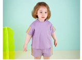 Áo cotton mềm sọc tay cầu vồng bé trai bé gái Moli. HA3226