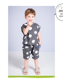 Bộ cotton xước bi to bé trai bé gái Jelis. HA3337