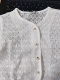 Áo cardigan bé gái ren trắng Toto. HA3176