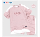 Bộ cotton chữ Race phối sọc trắng bé trai bé gái Andi. HA2308