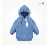 Áo nỉ da cá bé trai bé gái có mũ dây chữ MM. HA3409