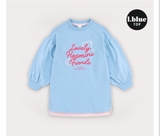 Áo váy nỉ da cá Lovely Hejmini friend bé gái. HA3458