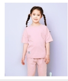 Áo cotton trơn túi ngực chéo bé gái Andi. HA3469