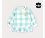 Áo váy da cá kẻ caro logo hoa sweety bé gái Hej. HA3519
