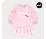 Váy nỉ da cá phối voan kim tuyến About love bé gái Hej. HA3524