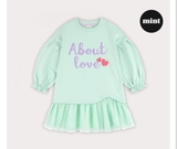 Váy nỉ da cá phối voan kim tuyến About love bé gái Hej. HA3524