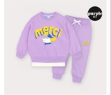 Bộ nỉ da cá bé trai cún Merci Hej. HA3531