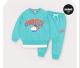 Bộ nỉ da cá bé trai cún Merci Hej. HA3531