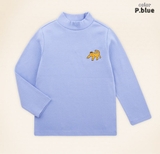 Áo thun cổ 3 phân logo báo vàng bé trai bé gái Moli. HA4641