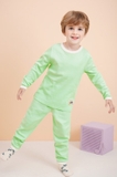 Bộ thun bo gấu lé màu dài tay lưng in Feel beat bé trai bé gái Jelis. HA4025