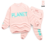 Bộ nỉ da cá bé trai bé gái chứ Planet Jelis. HA2795