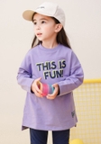 Áo váy nỉ da cá This is fun bé gái Jelis. HA2843