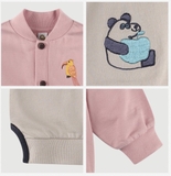 Áo cardigan nỉ da cá thêu chim cún gấu MM. HA4225