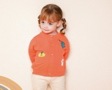 Áo nỉ da cá cardigan thêu bóng bé trai bé gái MM. HA4114
