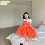 Váy bé gái cam phối cổ thủy thủ trắng Sofia. HA4583