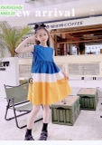 Váy bé gái phối ba màu Sofia. HA4574
