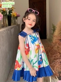 Váy thô hoa dây buộc vai bé gái Sofia. HA4667