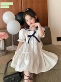 Váy trắng cổ thủy thủ bé gái Sofia. HA4595