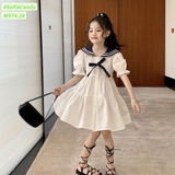 Váy trắng cổ thủy thủ bé gái Sofia. HA4595