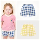 Quần short cotton kẻ caro bé trai bé gái MM. HA4343