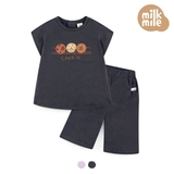 Bộ cotton xước quần sớ Cookie bé trai bé gái MM. HA1143
