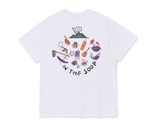 Áo T-shirt unisex logo ngực lưng in hình đồ picnic BTS. HA5135