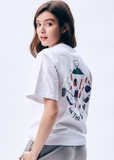 Áo T-shirt unisex logo ngực lưng in hình đồ picnic BTS. HA5135