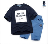 Bộ cotton ô vuông newkid celebration bé trai Jelis. HA3363