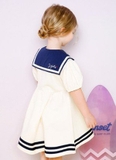 Váy cotton cổ sen thủy thủ bé gái Jelis. HA4566