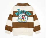 Áo nỉ da cá kẻ có cổ Mickey bé trai Jelis. HA0102 (một số thay cúc bấm)