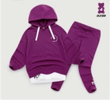 Bộ da cá hoddies in lưng Follow bé gái Jelis. HA5216