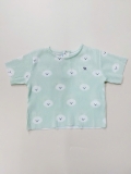 Áo thun cotton dập lò xo bé gái Cún xanh baby. HA1120
