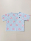 Áo thun cotton dập lò xo bé gái Cún xanh baby. HA1120